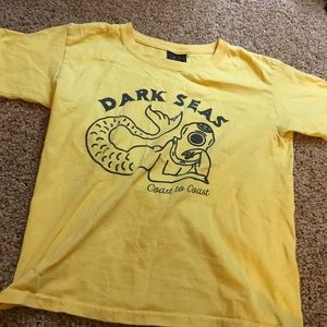 tillys crop top yellow short